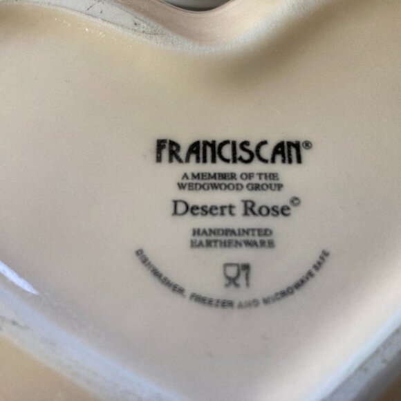 Desert Rose Franciscan Hand Painted Heart with Lid LIMITED RARE PEICE Vintage - Picture 9 of 9